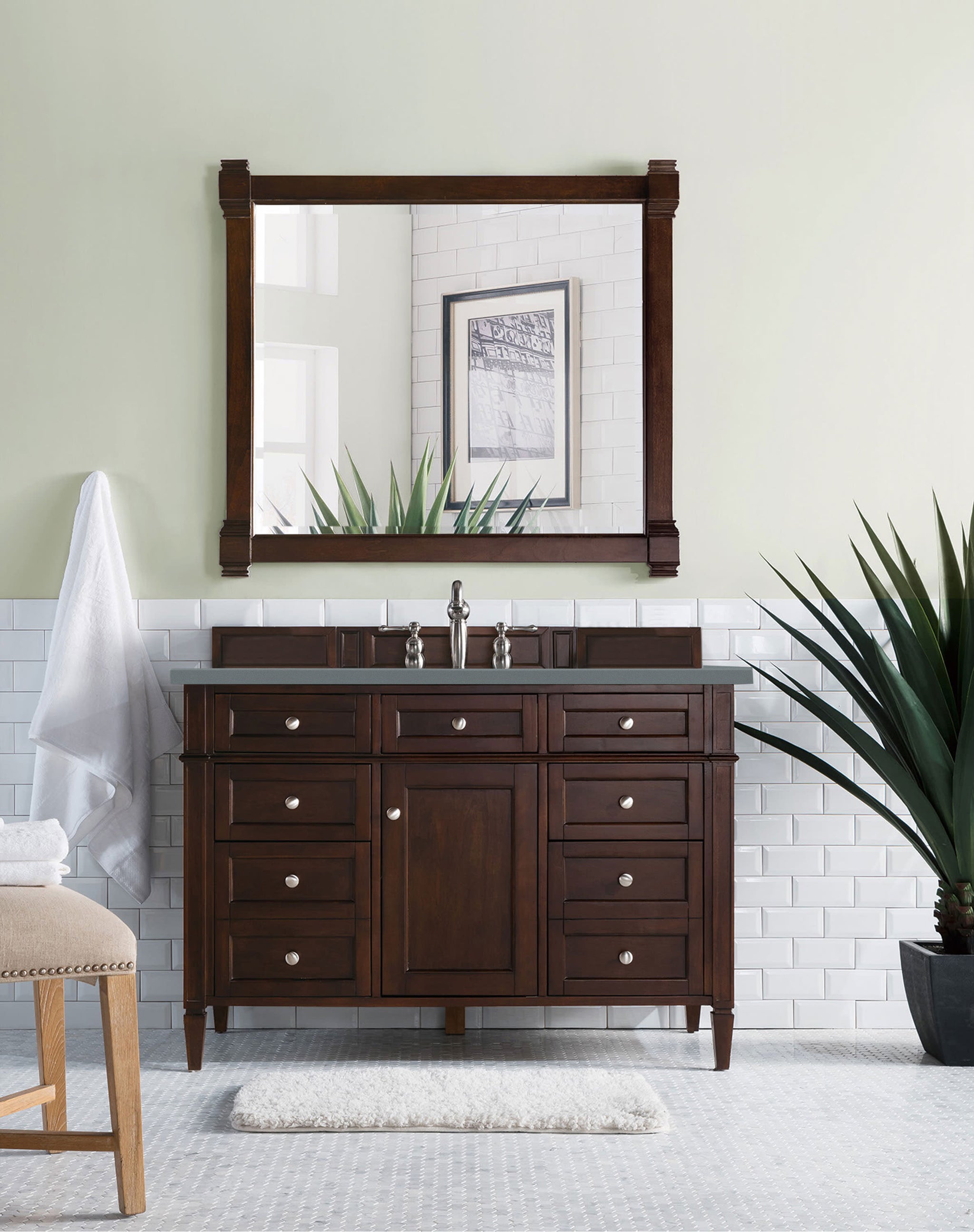 James Martin Brittany 48" Single Bathroom Vanity, Burnished Mahogany, view 22