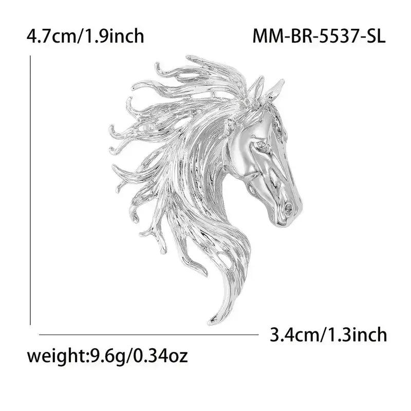 Classic Horse Brooch Suitable for Women's Neutral Wear Twelve Zodiac Animal Rhinestone Pin Can Be Used as a Necklace Badge Ideal for Casual Outings Parties Banquets and Friend Gatherings Perfect New Year Gift Elegant Jewelry by House Of Avana