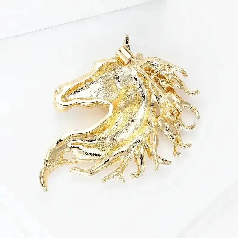 Classic Horse Brooch Suitable for Women's Neutral Wear Twelve Zodiac Animal Rhinestone Pin Can Be Used as a Necklace Badge Ideal for Casual Outings Parties Banquets and Friend Gatherings Perfect New Year Gift Elegant Jewelry by House Of Avana