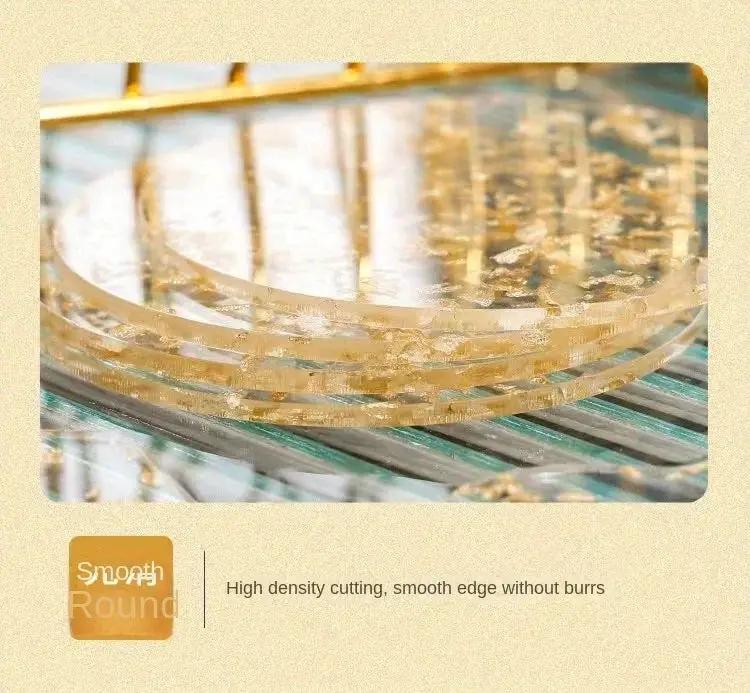 [Clear Coasters] Multiple Pieces Acrylic Cup Coasters Pack | Polished Metal Finish, Protective Film, Hand Wash Safe, Clear Design by House Of Avana