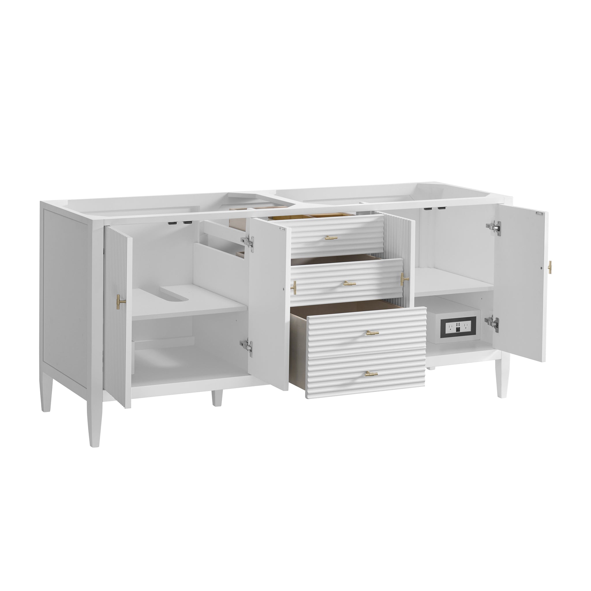 James Martin Myrrin 72" Double Bathroom Vanity, Bright White, view 25