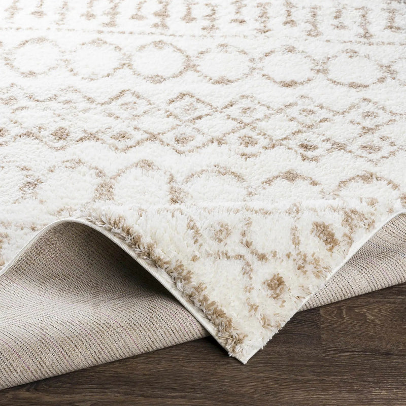 Monarch Cream&Tan Trellis Plush Rug by Boutique Rugs