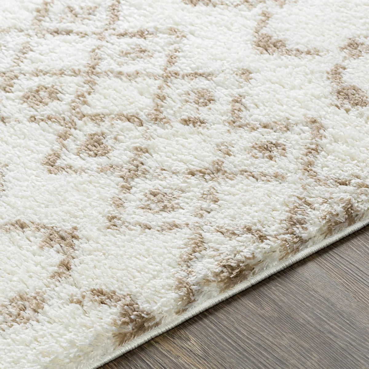 Monarch Cream&Tan Trellis Plush Rug, photo 4 of 8