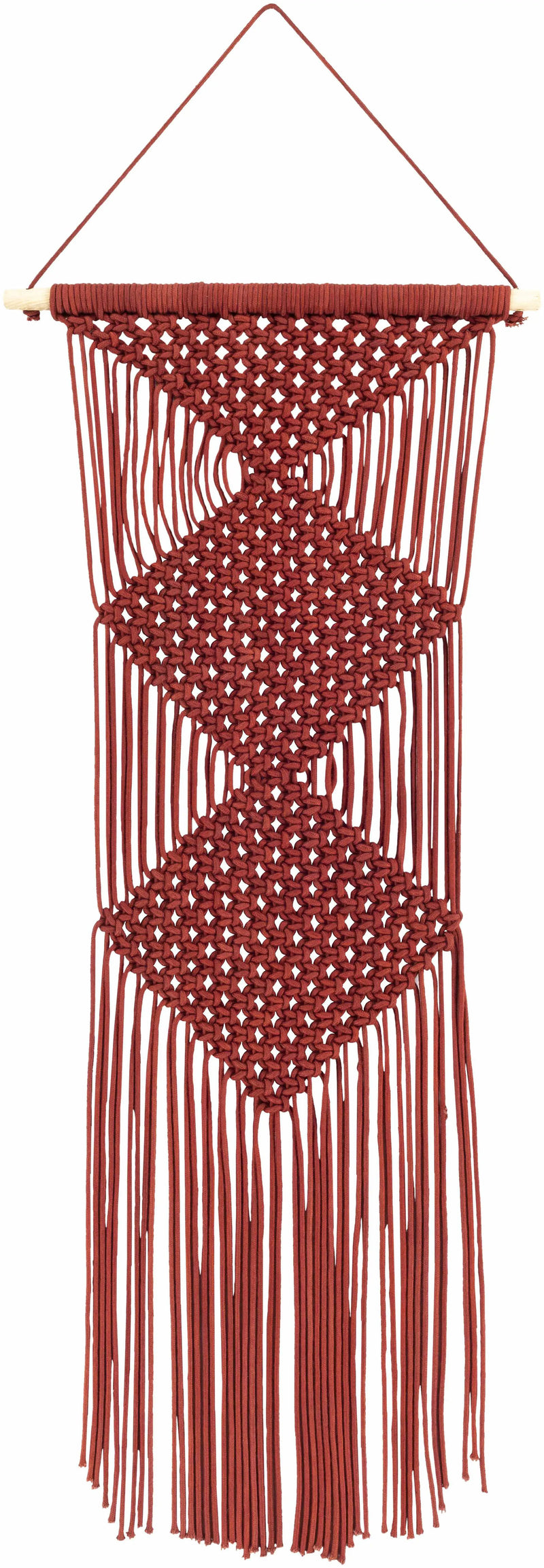 Columbio Rust Macramé Wall Hanging Decor - Clearance by Boutique Rugs