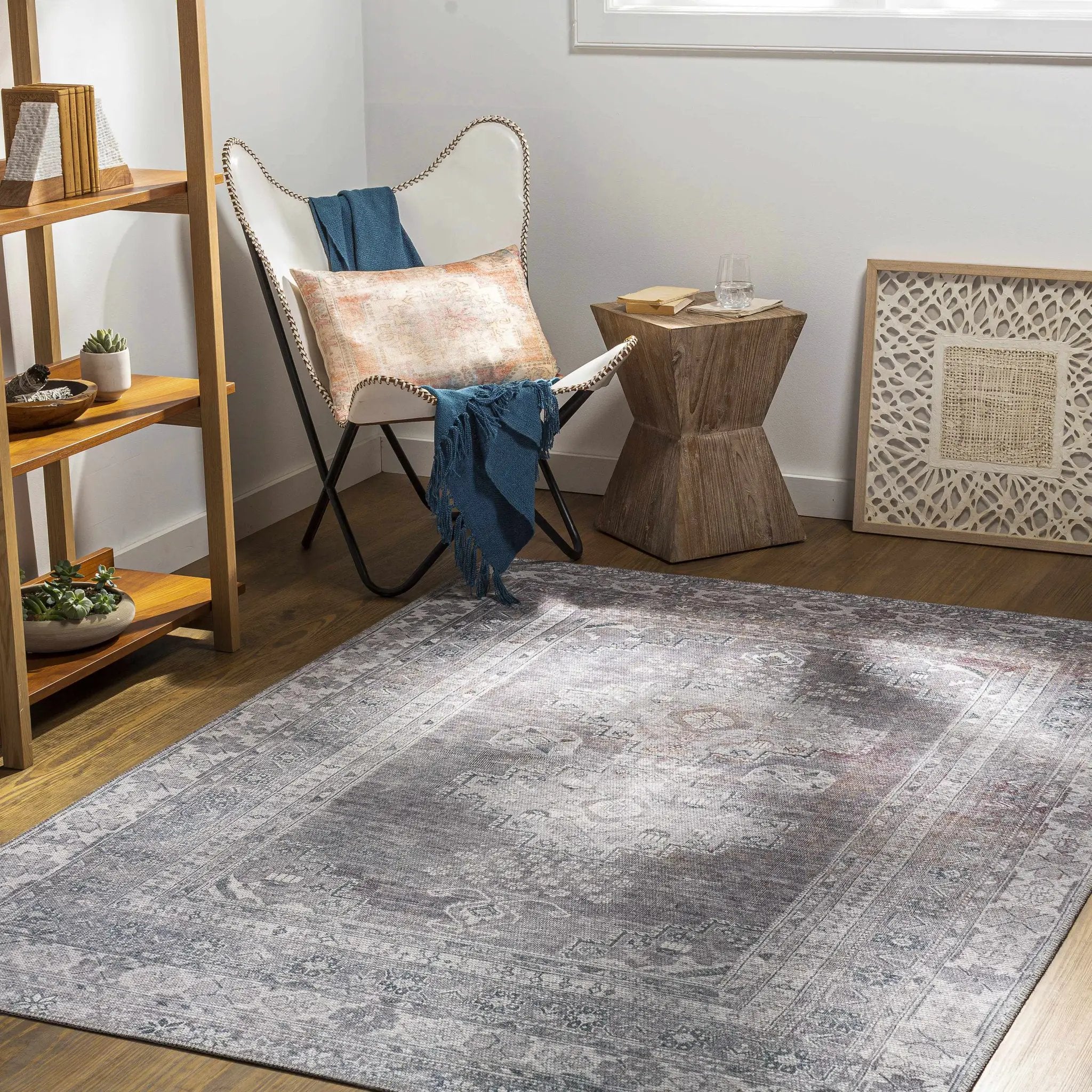 Baltinglass Brown Washable Area Rug by Hauteloom