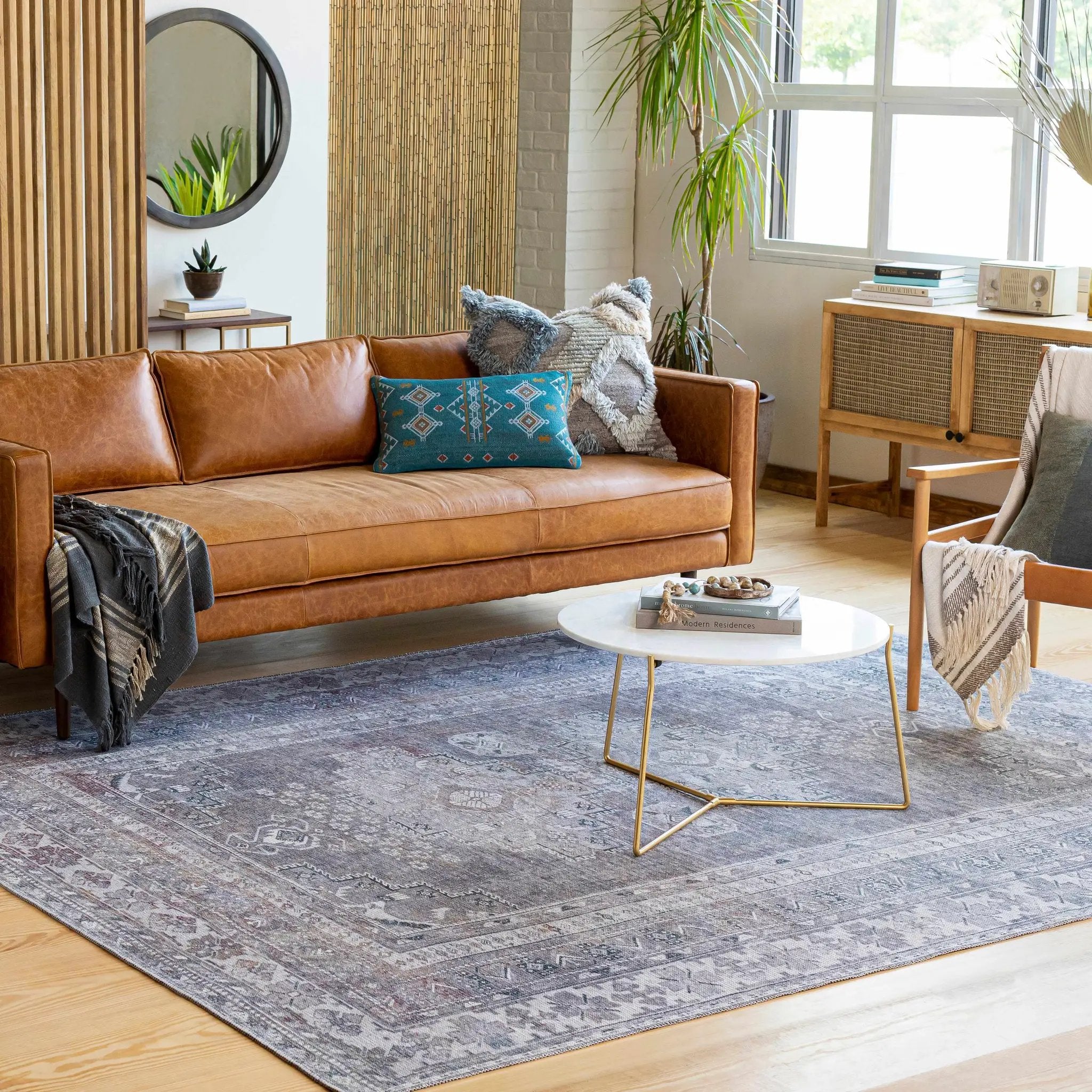 Baltinglass Brown Washable Area Rug by Hauteloom