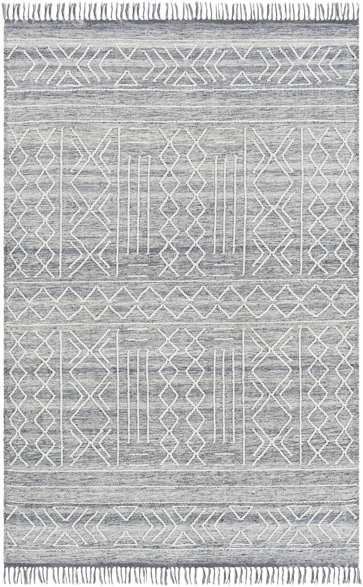 Gray Clintwood Wool Tassel Carpet - Clearance, photo 8 of 11