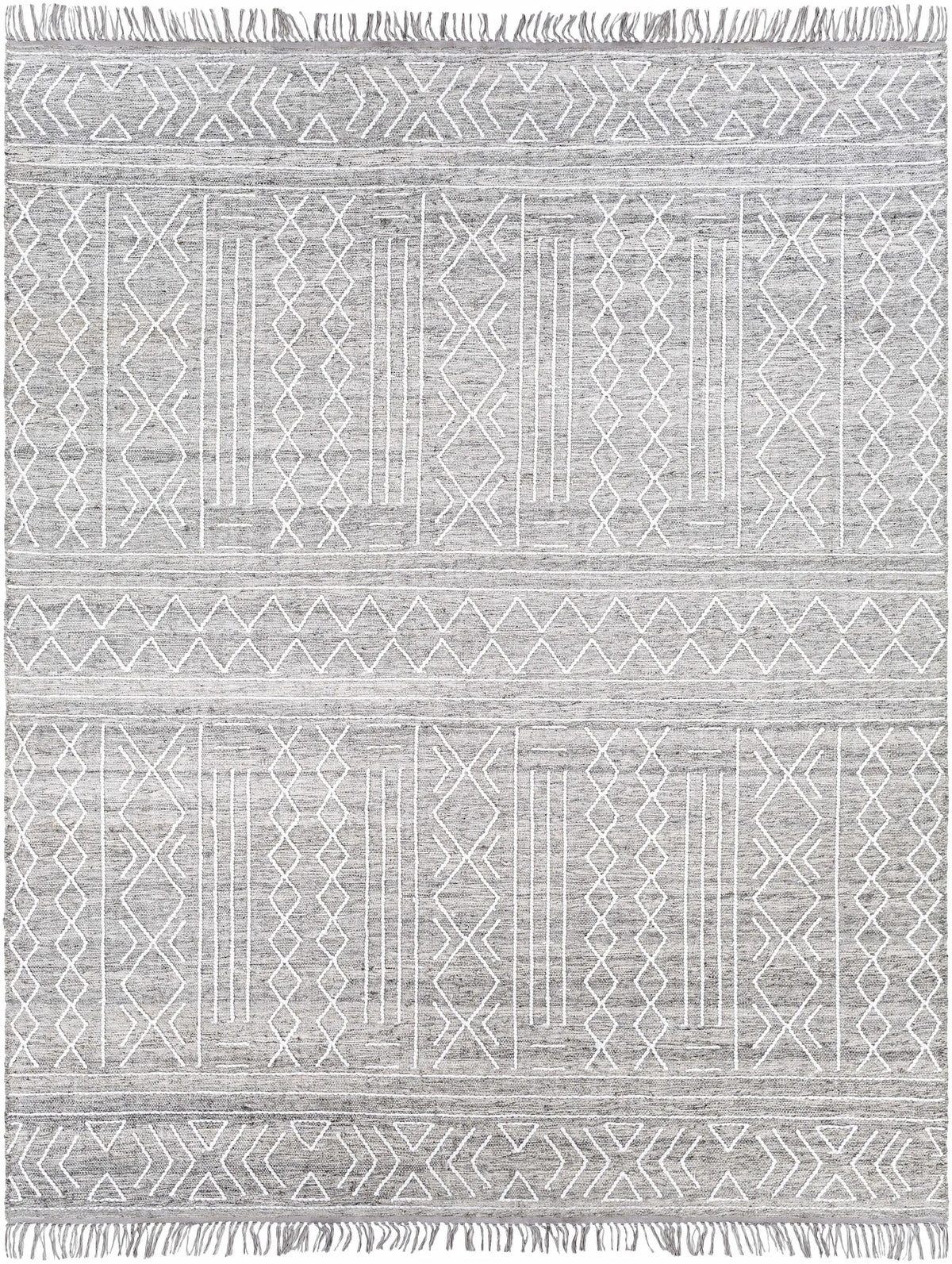 Gray Clintwood Wool Tassel Carpet - Clearance, photo 9 of 11