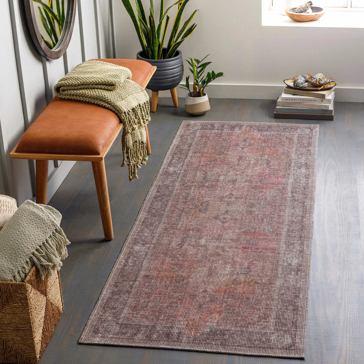 Clondalkin Washable Printed Jute Rug - Clearance, installed in a room 2