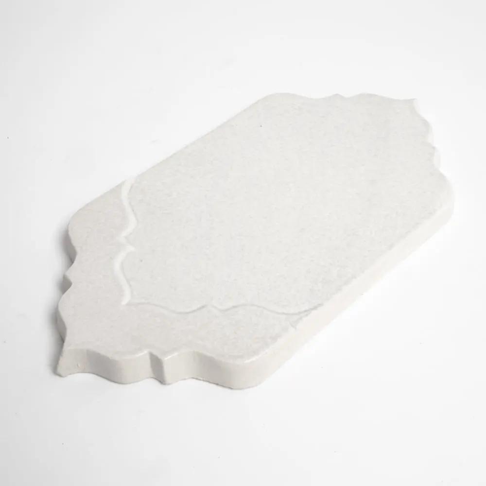 Cloud Glossy Musa Ceramic Accent Tiles 4x7 1/2 closeup 1