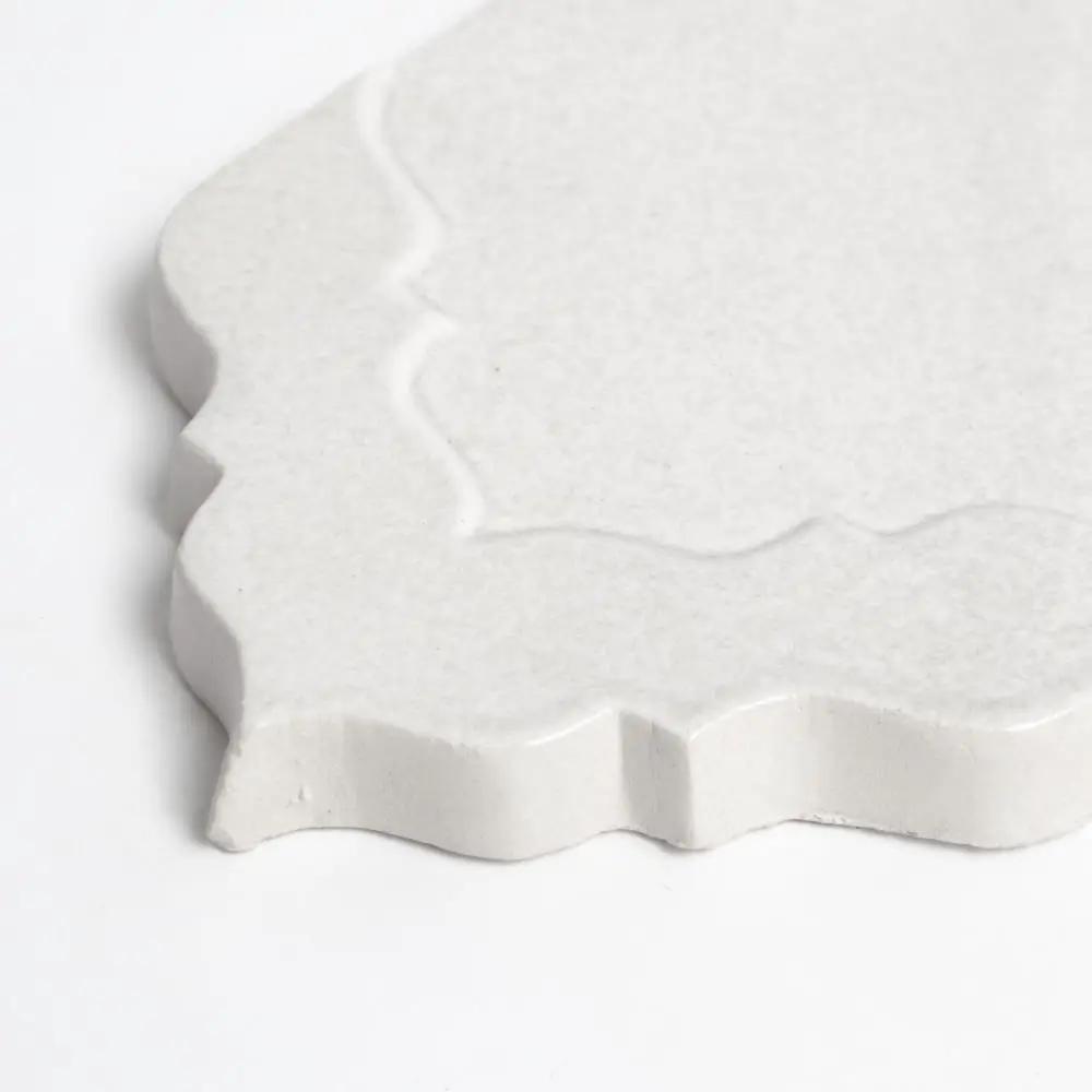 Cloud Glossy Musa Ceramic Accent Tiles 4x7 1/2 closeup 2