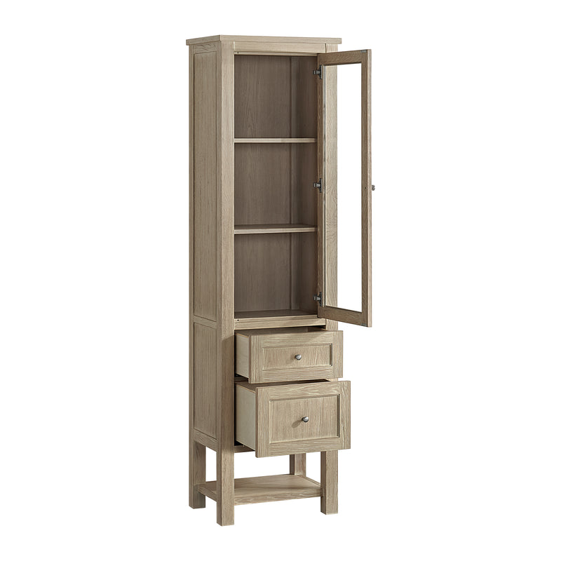 James Martin Breckenridge Linen Cabinet, Whitewashed Oak, view 10