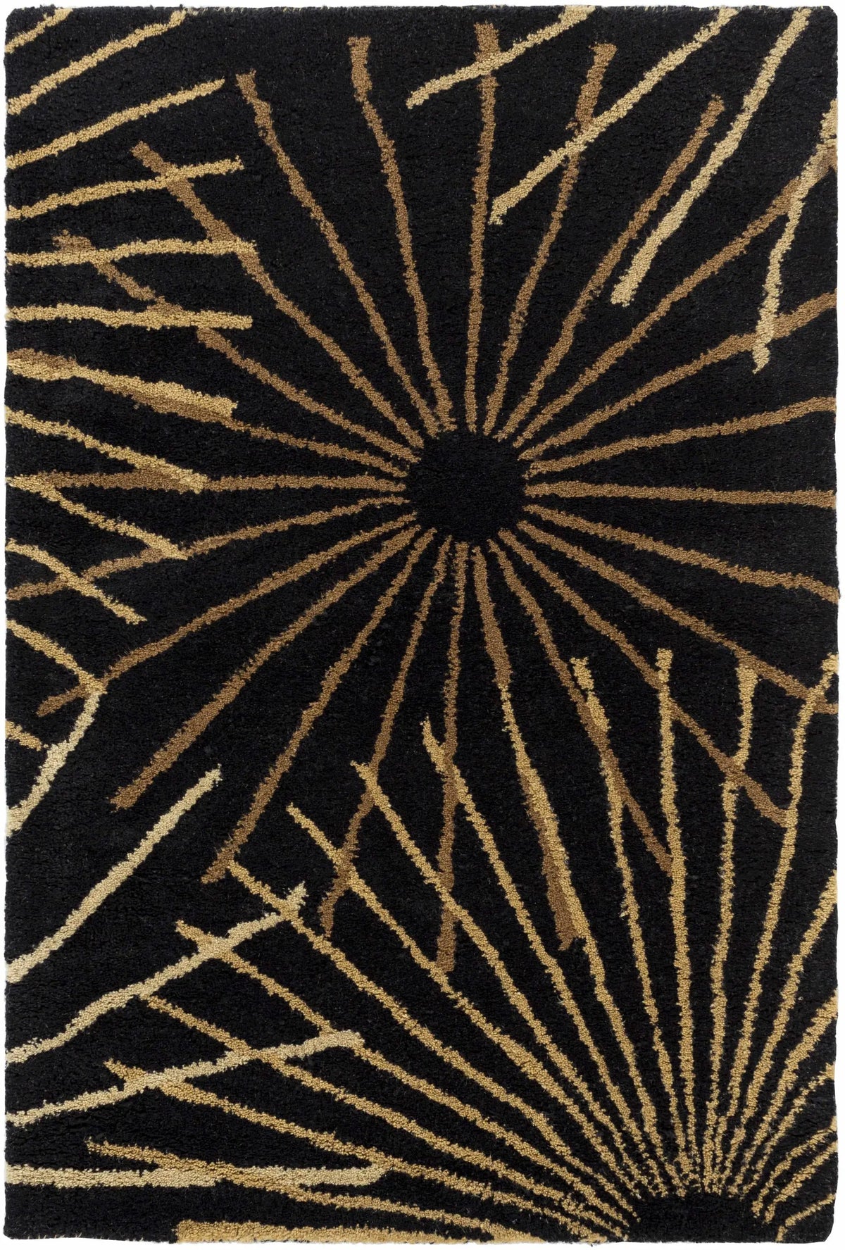 Clover Black Modern Wool Rug, photo 10 of 19