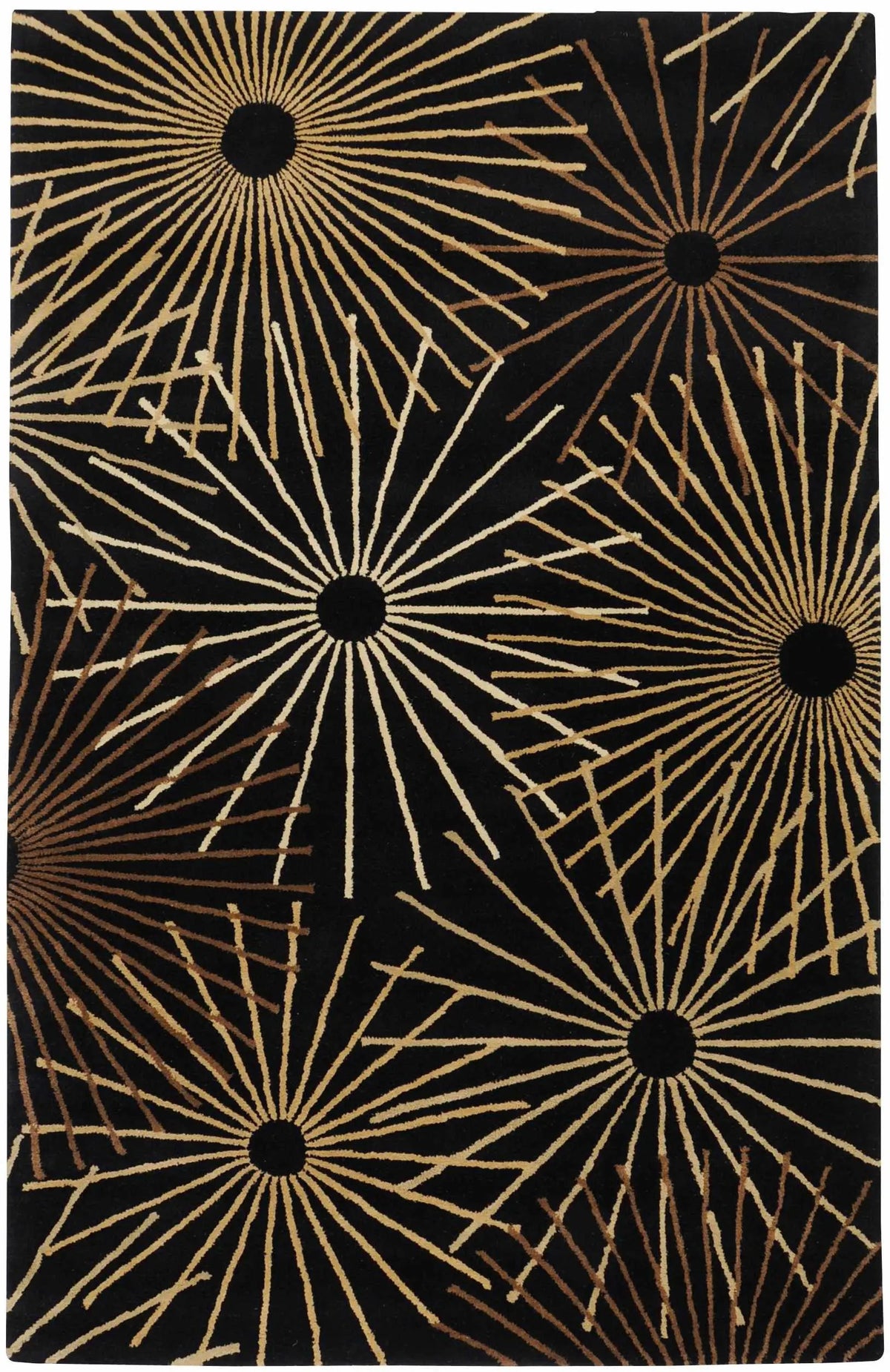Clover Black Modern Wool Rug, photo 12 of 19