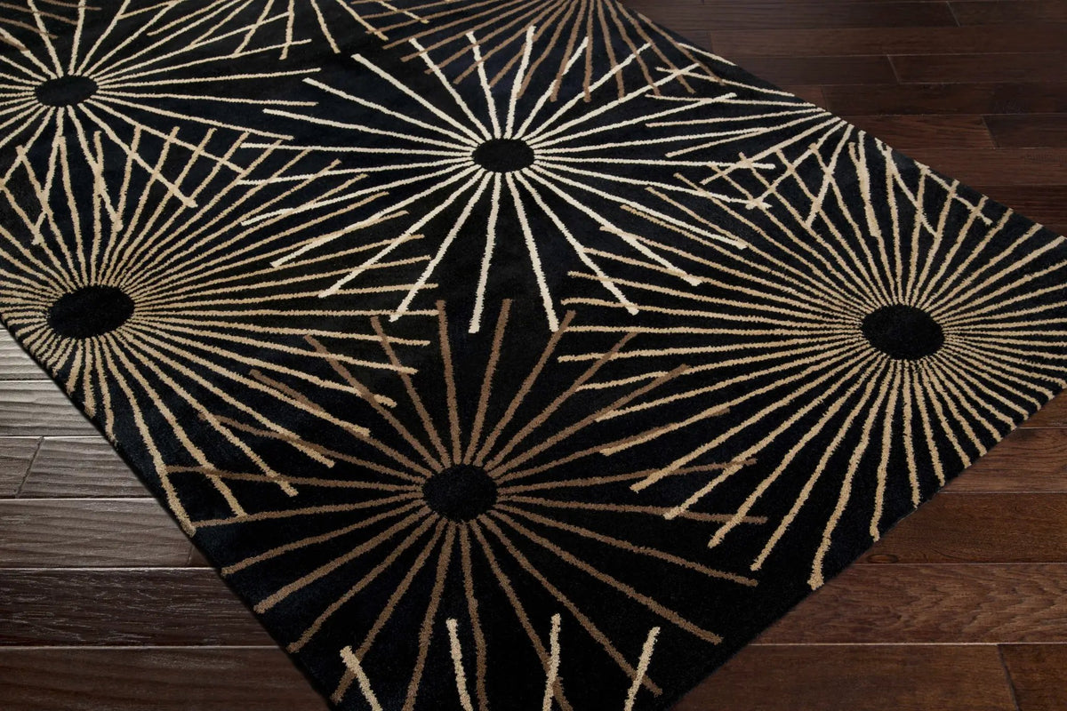 Clover Black Modern Wool Rug, photo 8 of 19