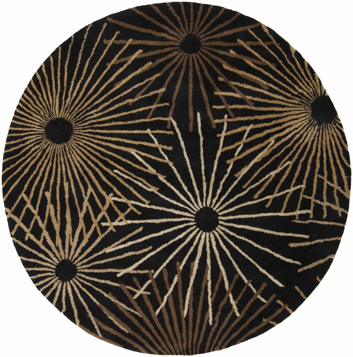 Clover Black Modern Wool Rug, photo 6 of 19