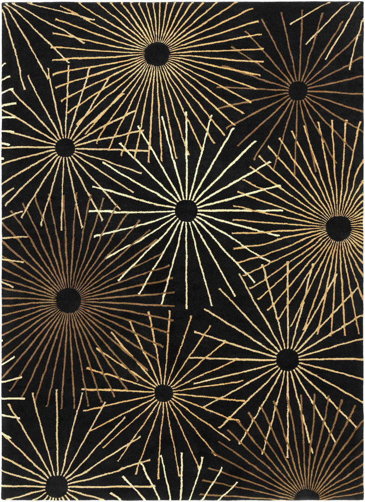 Clover Black Modern Wool Rug, photo 11 of 19