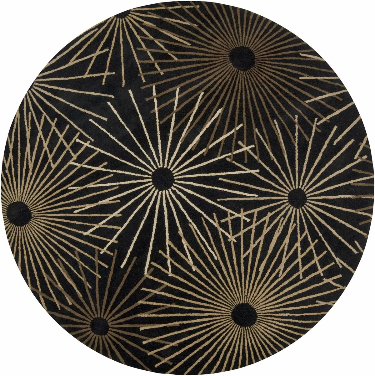 Clover Black Modern Wool Rug, photo 5 of 19