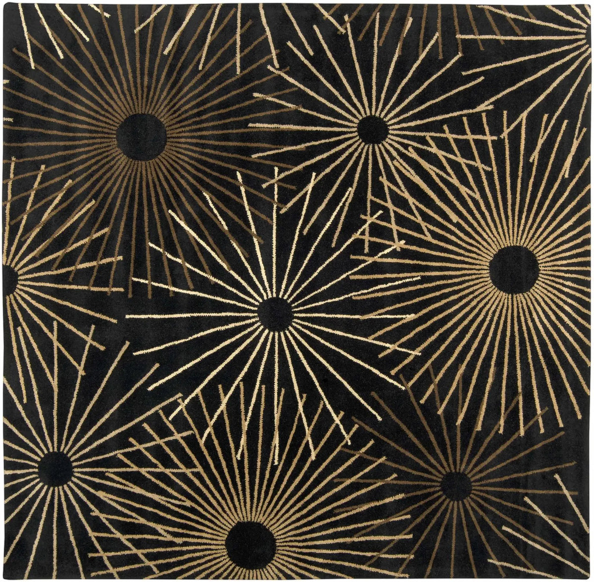 Clover Black Modern Wool Rug, photo 4 of 19