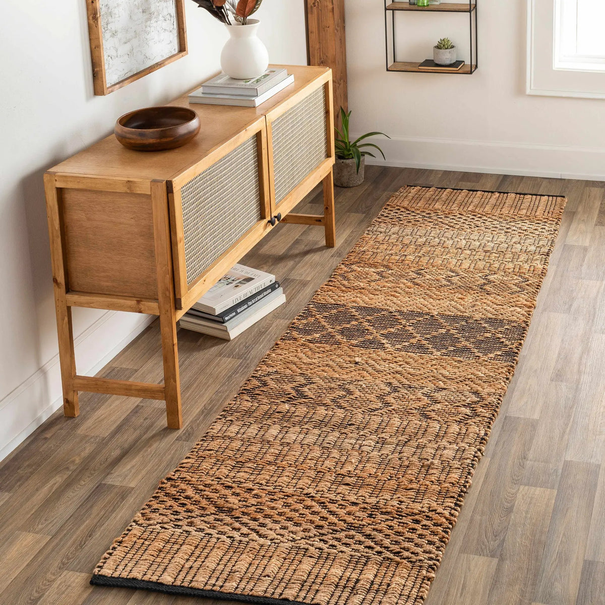 Cloverly Tribal Jute Carpet - Clearance, installed in a room 2