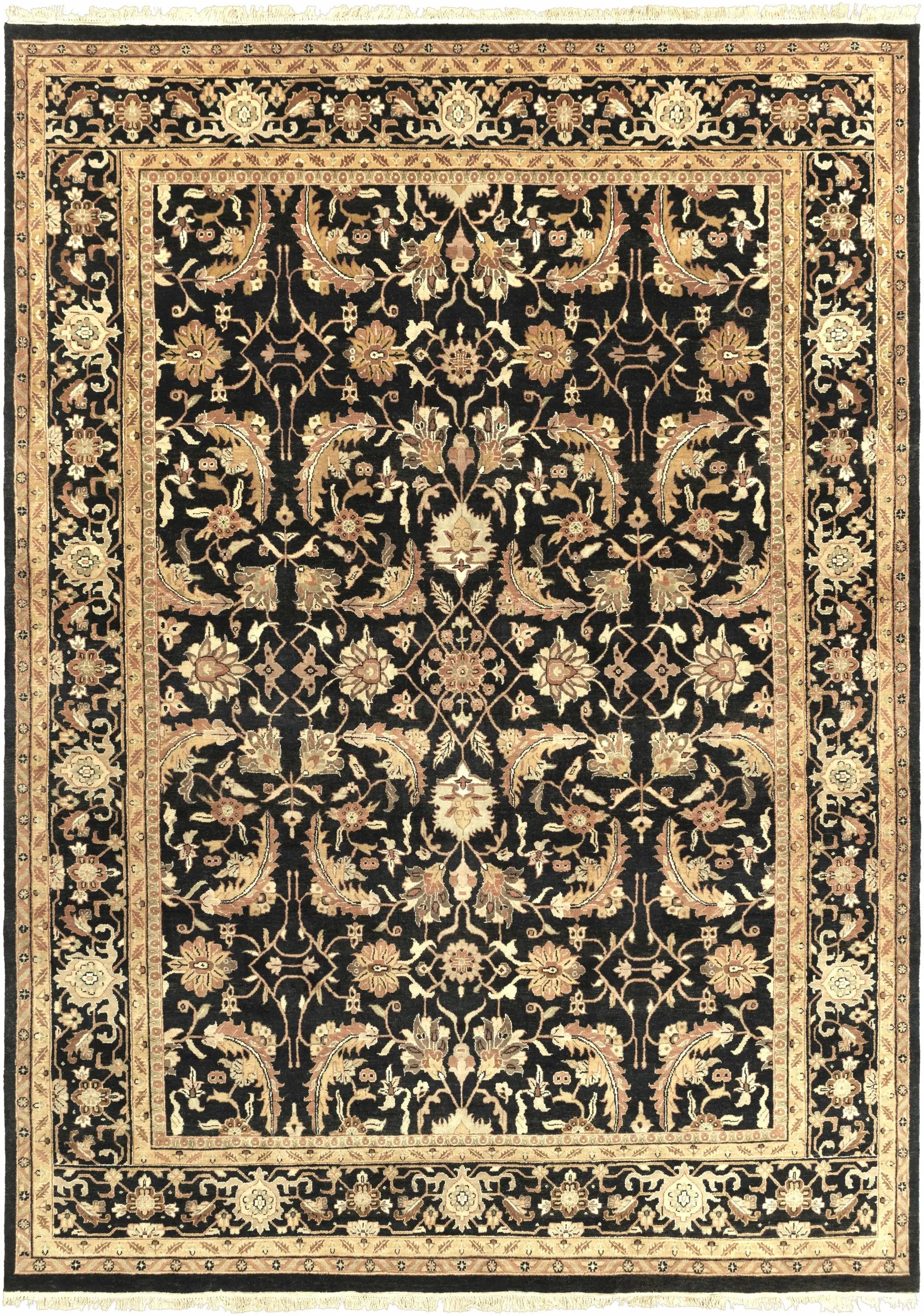 Black&Gold Premium Wool Rug - Clearance by Boutique Rugs
