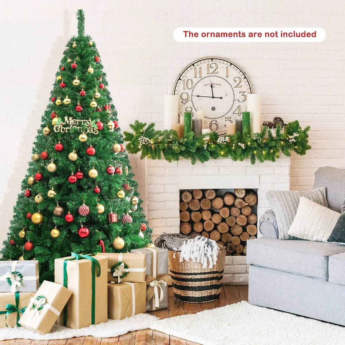 Artificial PVC Christmas Tree with Solid Metal Stand