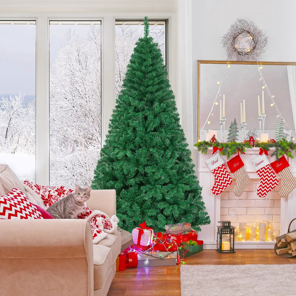 Artificial PVC Christmas Tree with Solid Metal Stand, photo 2 of 11