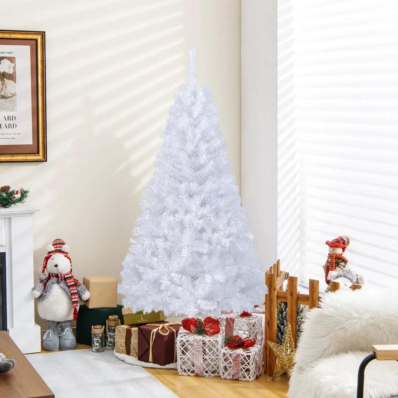 8 ft White Artificial PVC Christmas Tree with Stand by DirectDeals