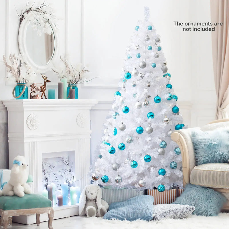 8 ft White Artificial PVC Christmas Tree with Stand by DirectDeals