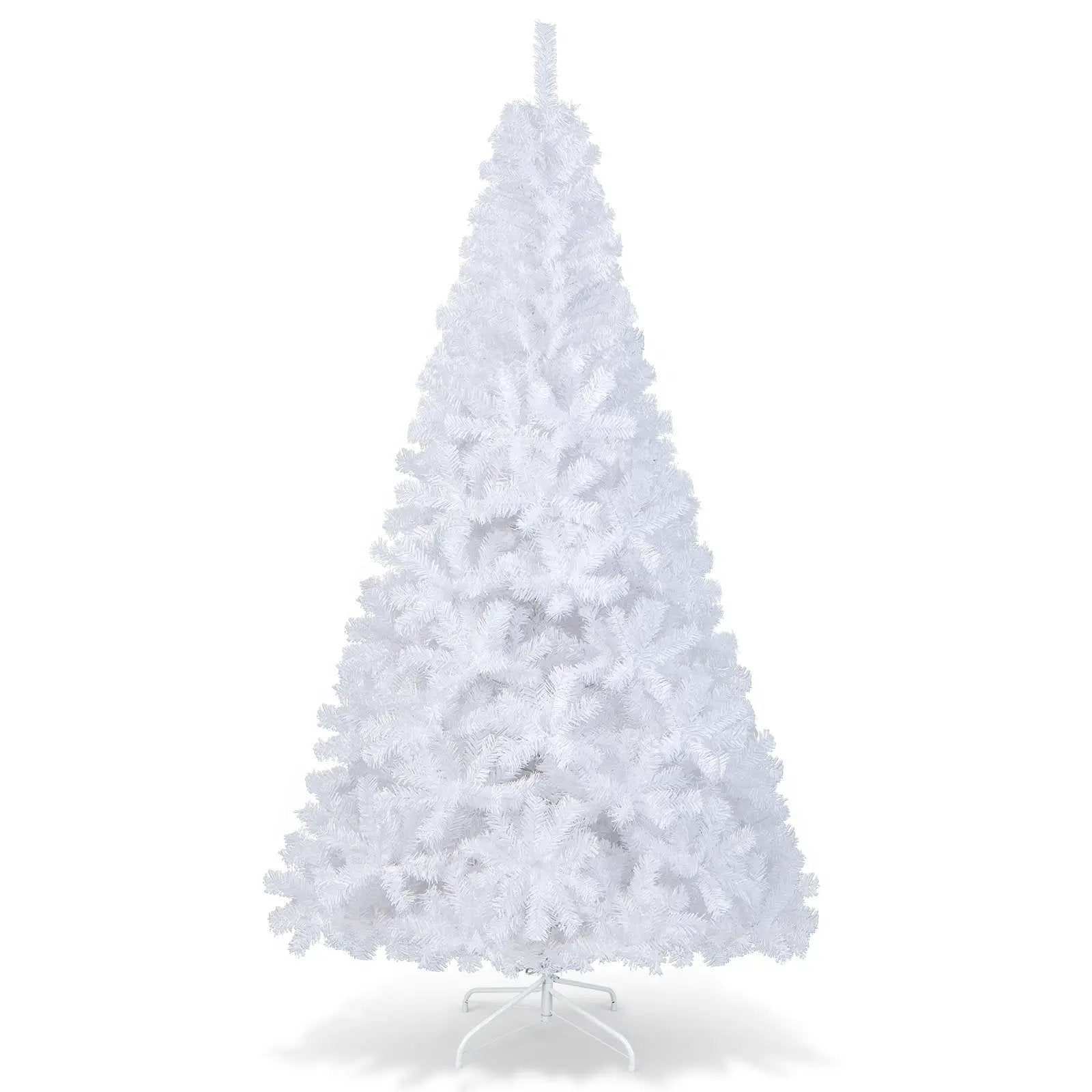8 ft White Artificial PVC Christmas Tree with Stand by DirectDeals