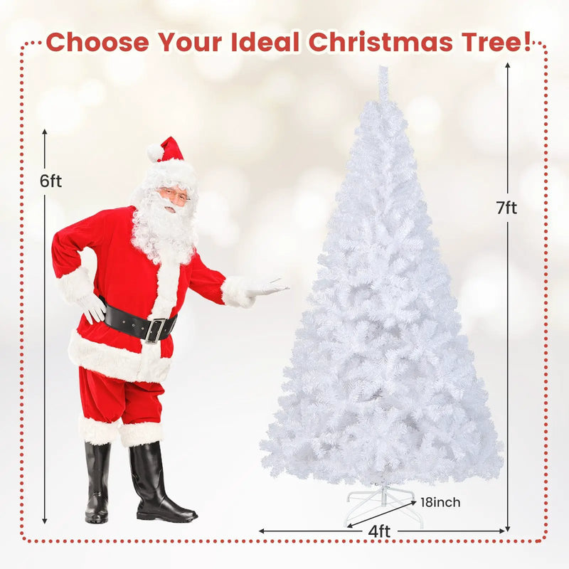 8 ft White Artificial PVC Christmas Tree with Stand by DirectDeals