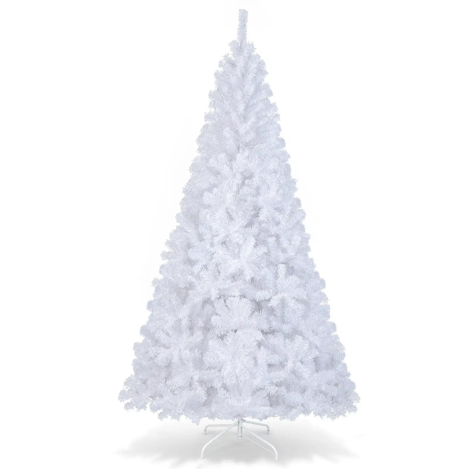 8 ft White Artificial PVC Christmas Tree with Stand by DirectDeals
