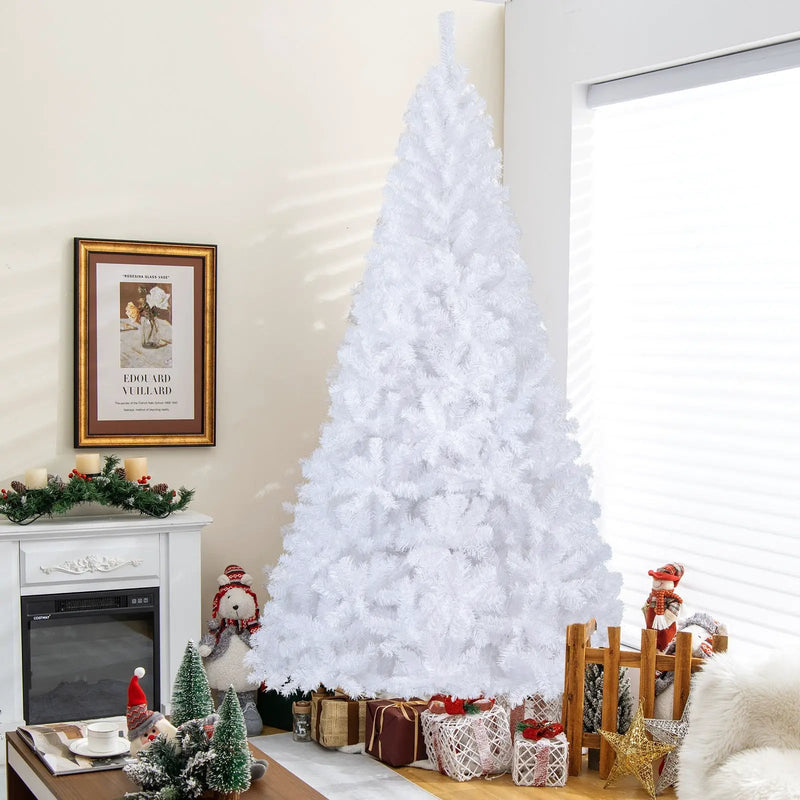 8 ft White Artificial PVC Christmas Tree with Stand by DirectDeals