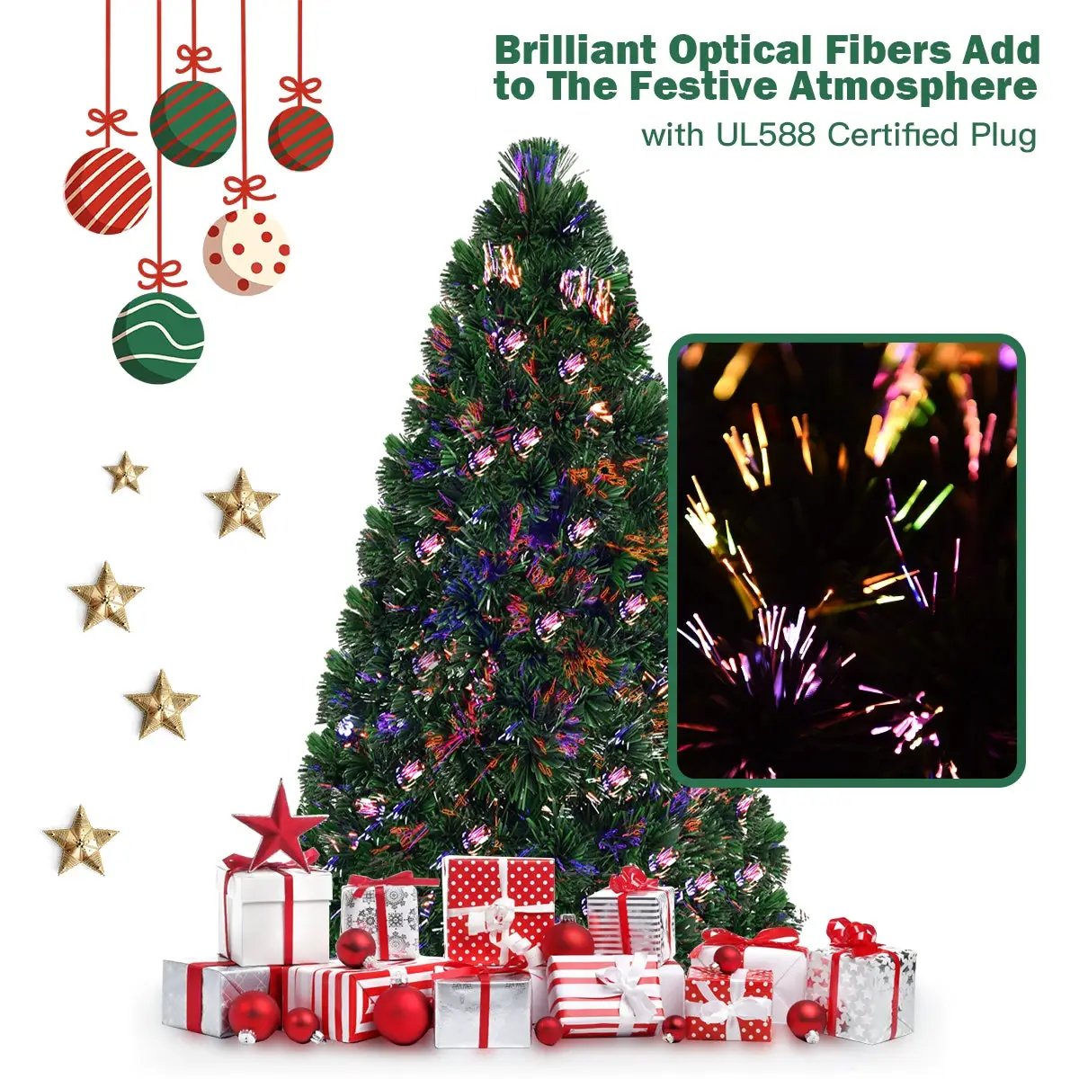 3' / 4' / 5' / 6' Fiber Optic Artificial PVC Christmas Tree, photo 5 of 11