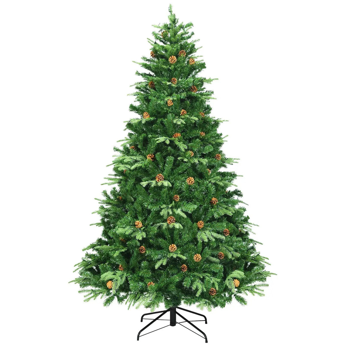 7.5 ft Artificial Christmas Tree with LED Lights and Pine Cones, photo 10 of 10