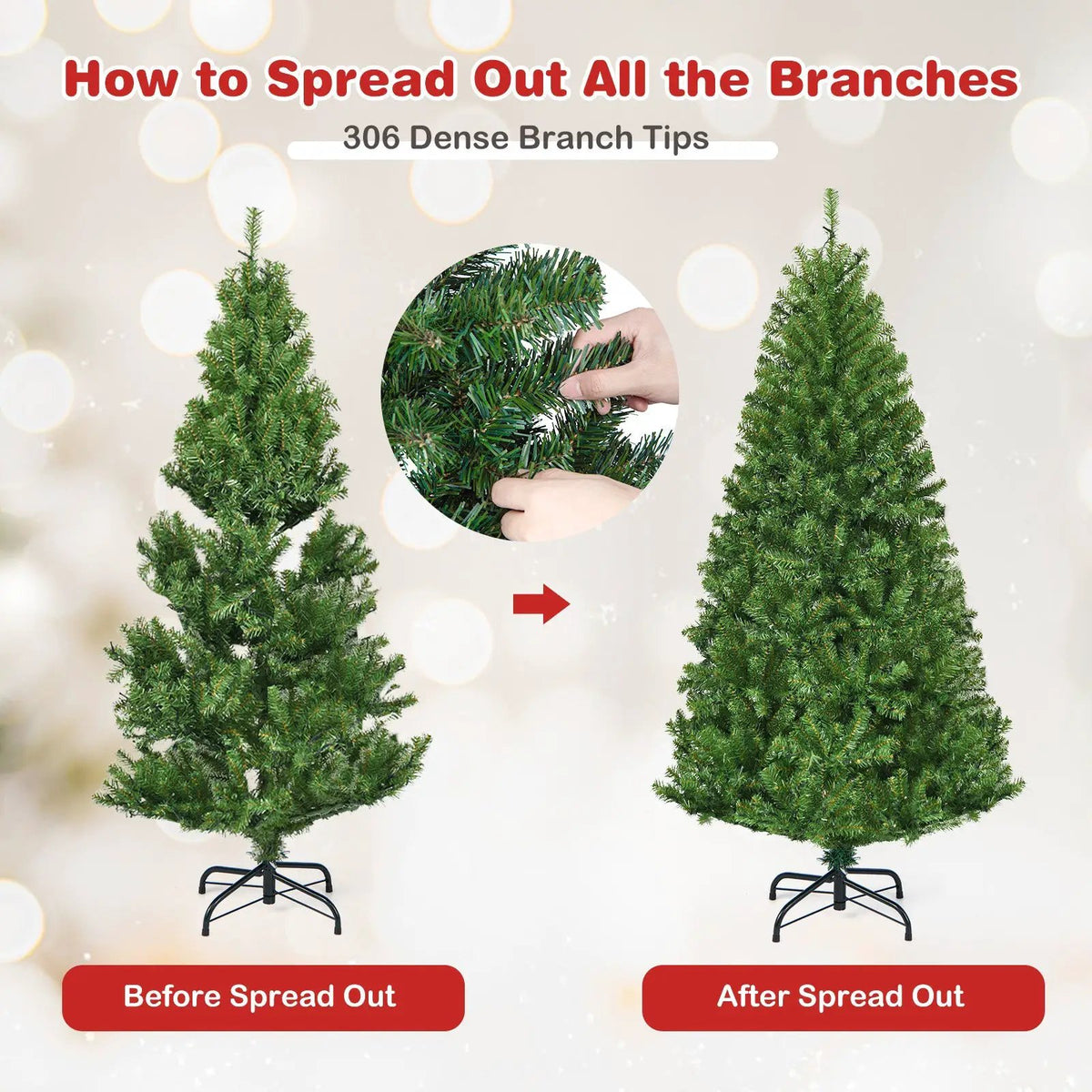 Artificial Premium Hinged Christmas Tree, photo 28 of 47