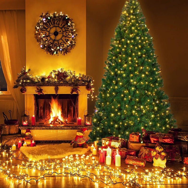 9 Feet Pre-Lit PVC Artificial Christmas Tree with 700 LED Lights by DirectDeals