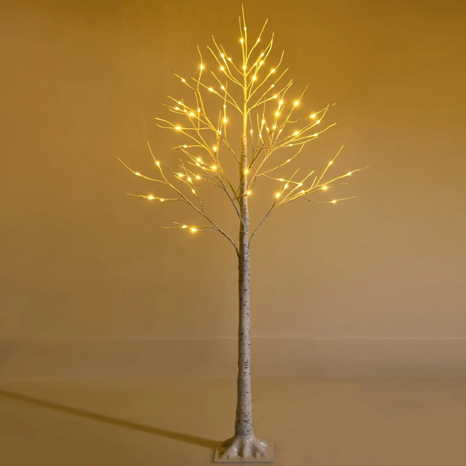 5 Feet Pre-lit White Twig Birch Tree with 72 LED Lights for Christmas by DirectDeals