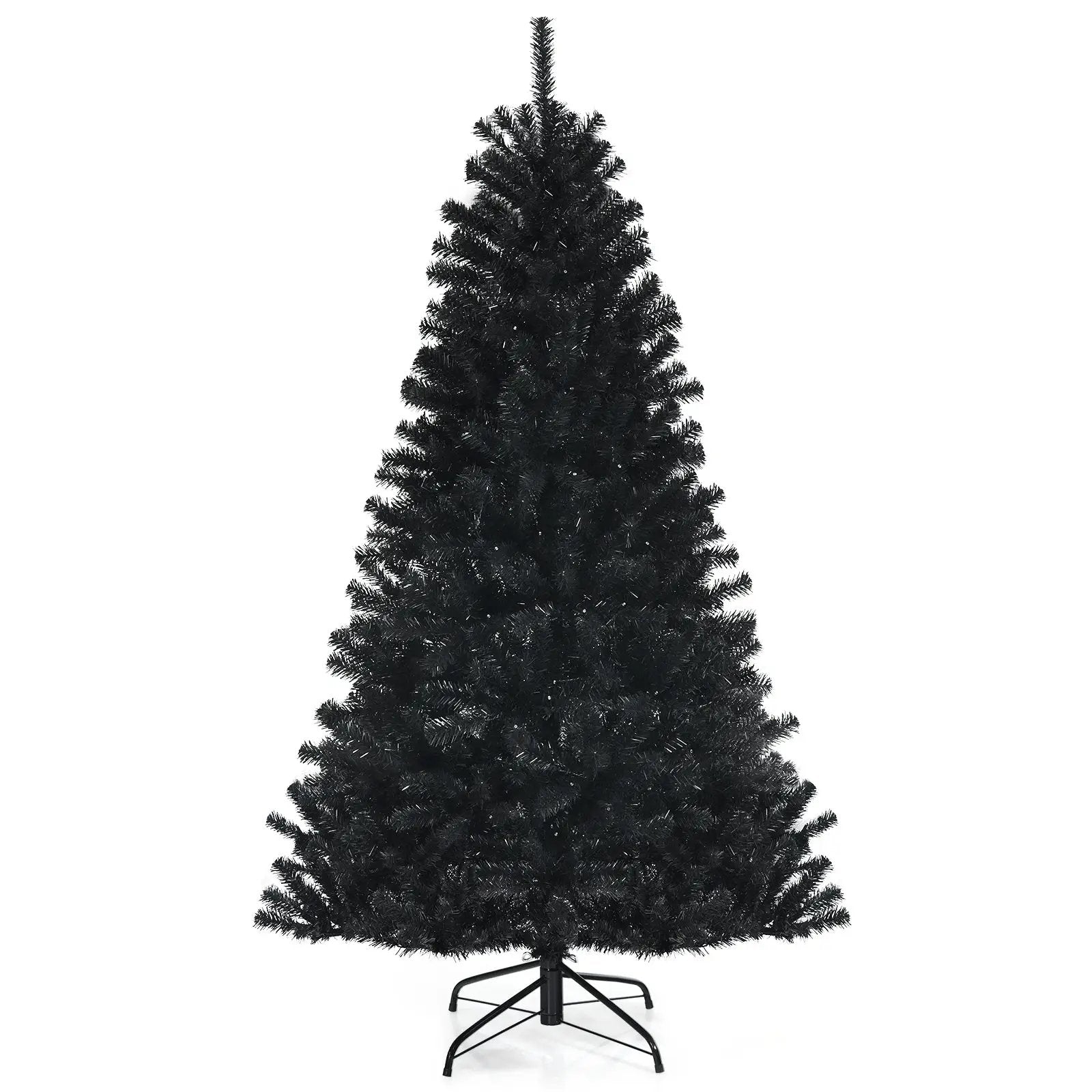 Black Artificial Christmas Halloween Tree with Purple LED Lights by DirectDeals