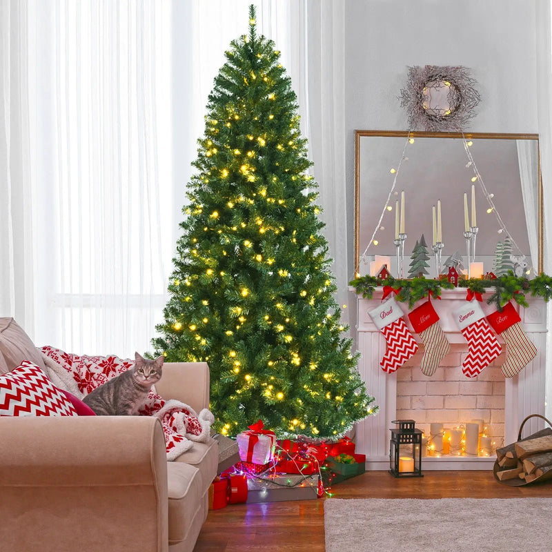 Artificial Hinged Christmas Tree with Remote-controlled Color-changing LED Lights by DirectDeals