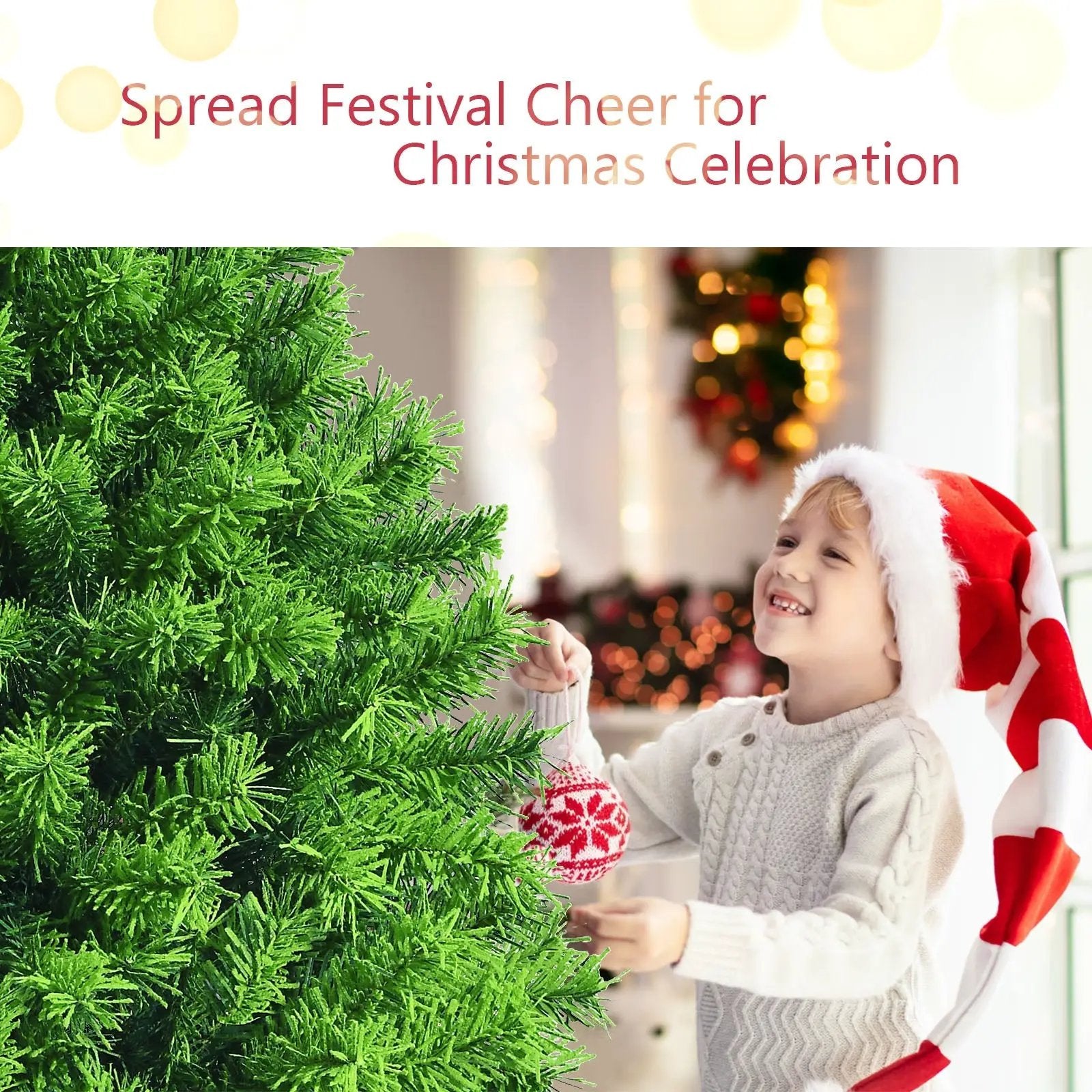 Snow Flocked Artificial Christmas Tree with Metal Stand by DirectDeals