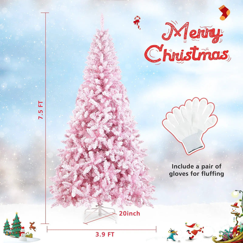 7.5 Feet Flocked Christmas Tree by DirectDeals