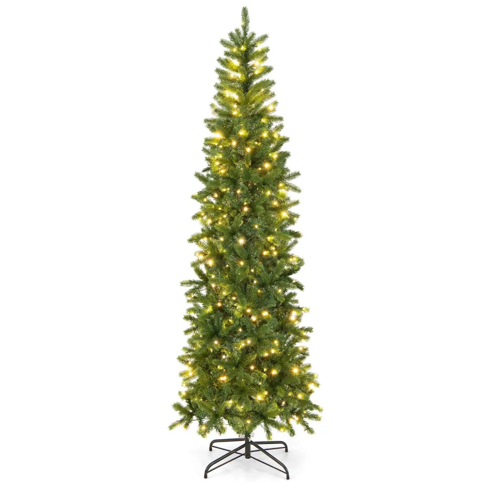 7.5 Feet Pre-lit Full Artificial Christmas Tree with Warm White and Multi-color LED Lights by DirectDeals