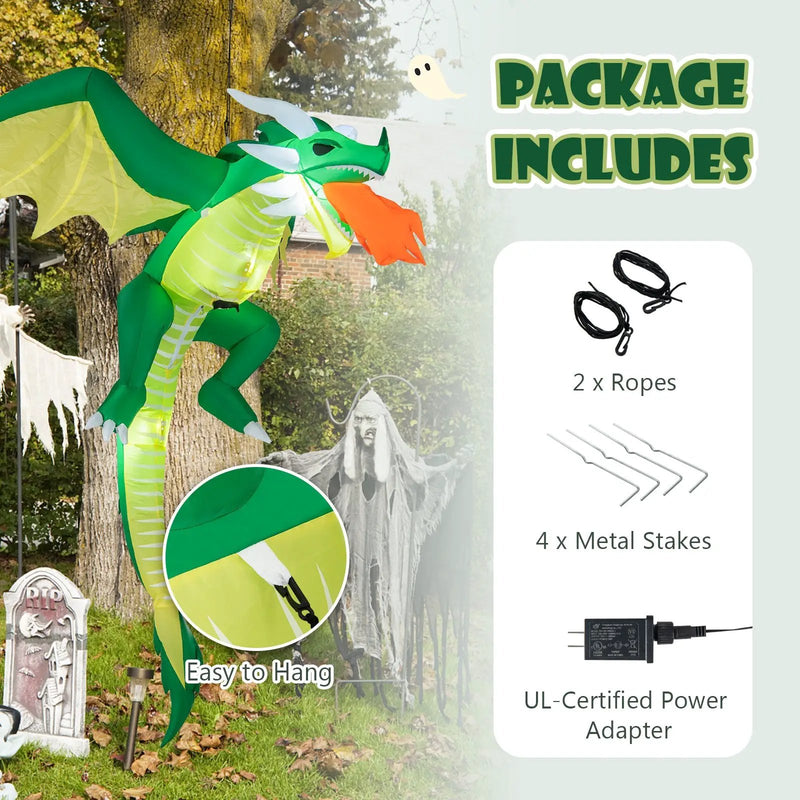 5 Feet Hanging Halloween Inflatable Dragon by DirectDeals