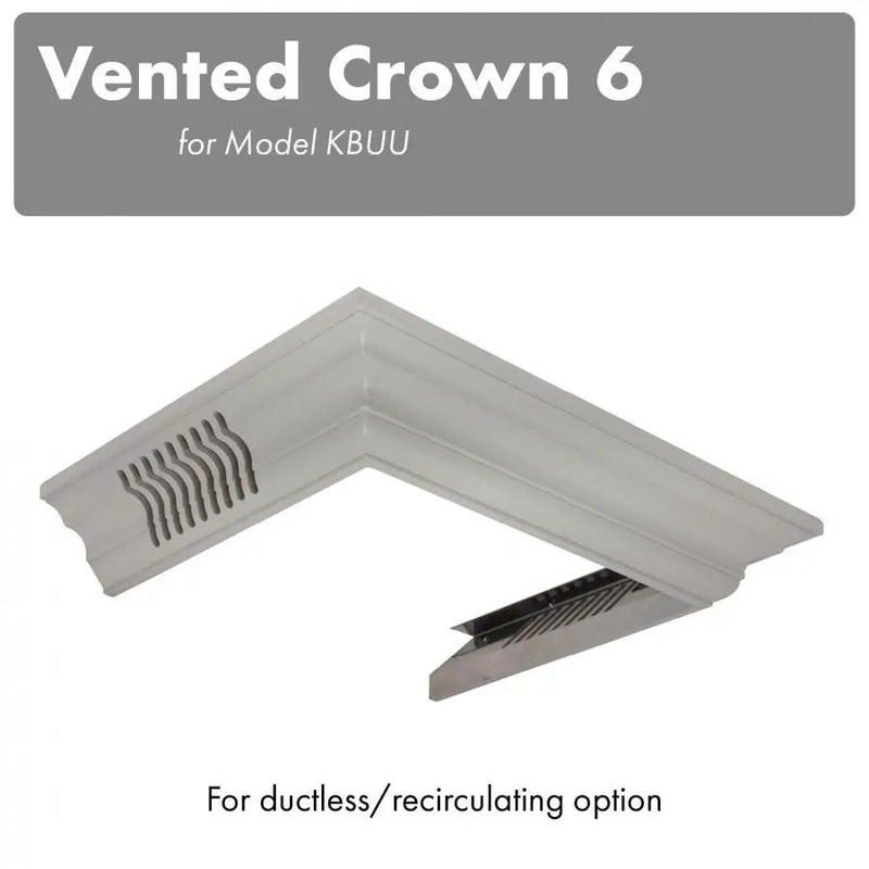 ZLINE Vented Crown Molding Profile 6 for Wall Range Hood, CM6V-KBUU by Farmhouse Kitchen and Bath