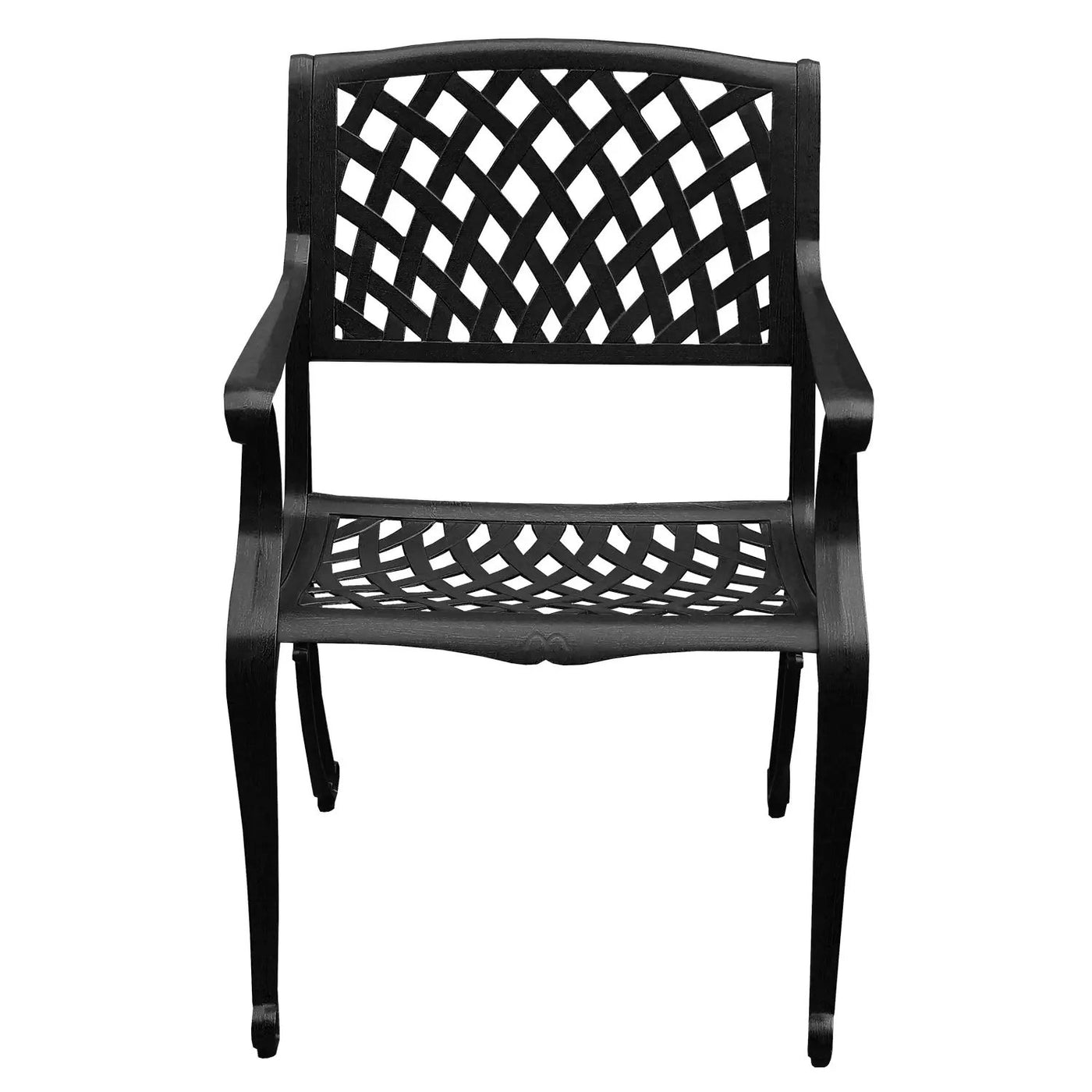Outdoor Aluminum 7pc Round Patio Dining Set, Lazy Susan, Six Chairs by Sharicks
