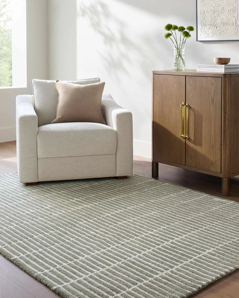 Finial Olive Wool Area Rug by Boutique Rugs