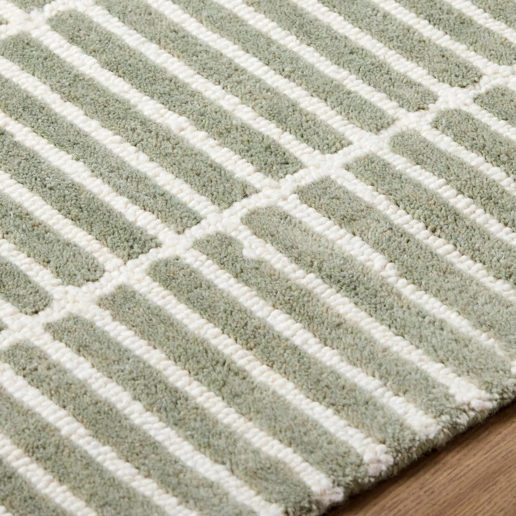 Finial Olive Wool Area Rug by Boutique Rugs