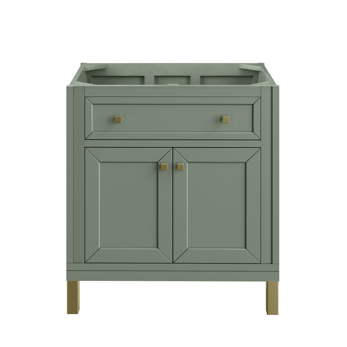 James Martin Chicago 30" Single Bathroom Vanity, Smokey Celadon, view 30