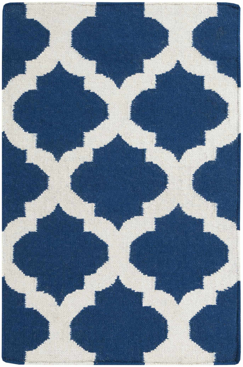 Centenary Navy Wool Area Rug - Clearance by Boutique Rugs